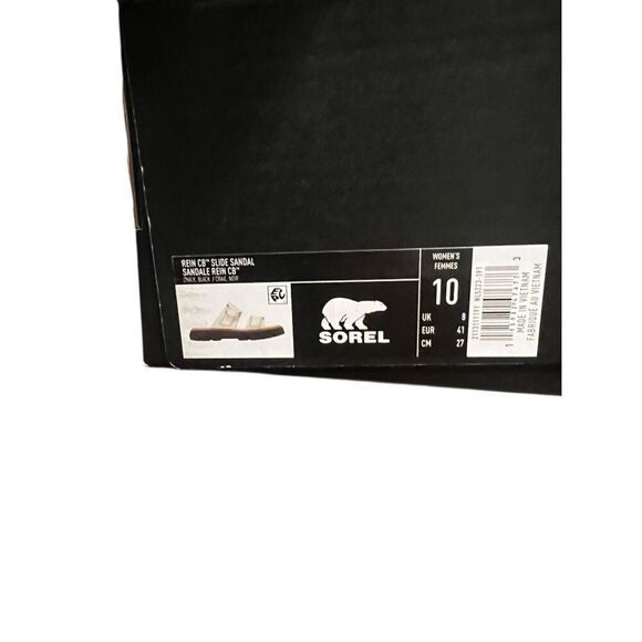 Sorel woman’s 10 Rein CB cream black Slide Sandal hiking travel walking camping - Picture 6 of 6